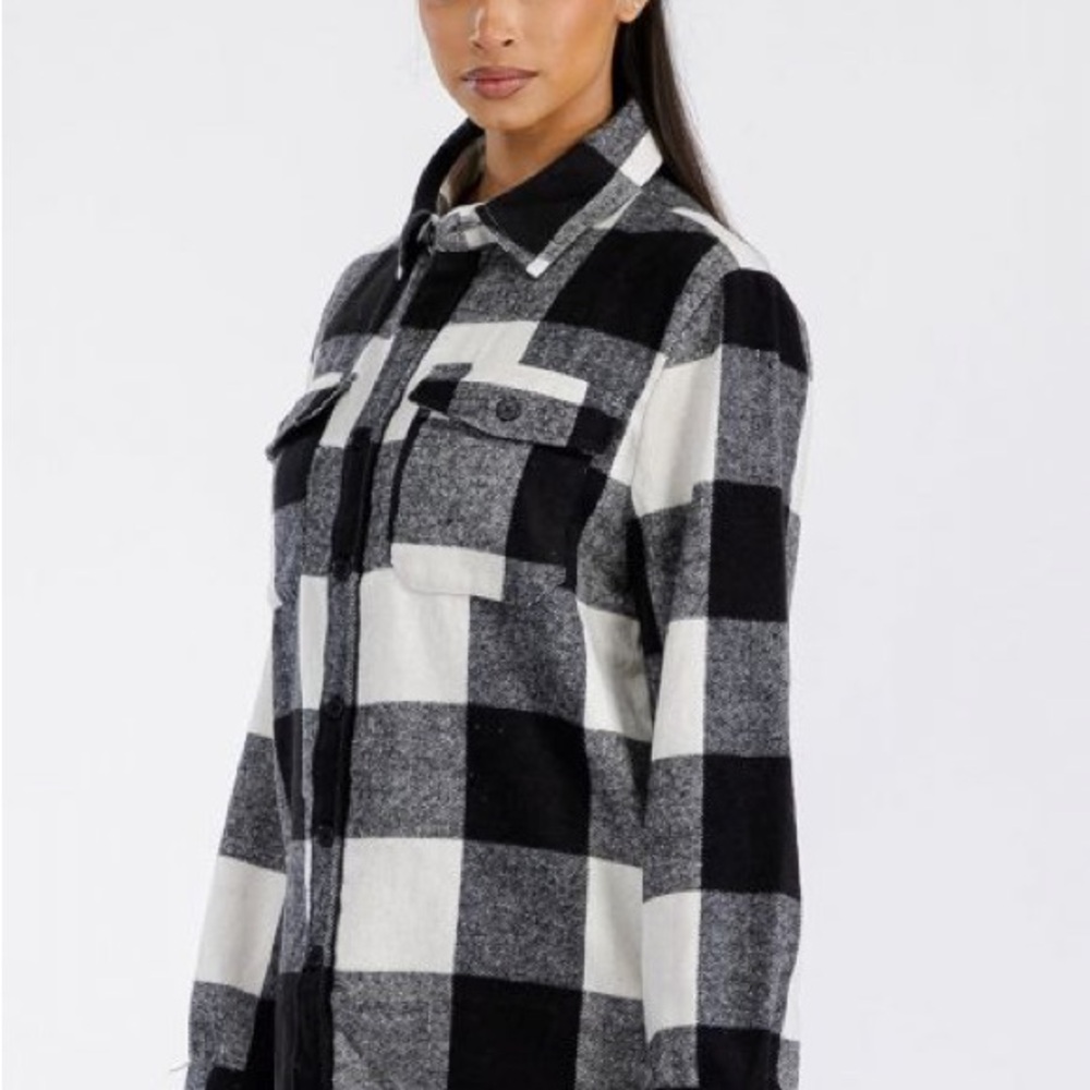 Love Tree Women's Checkered Utility Jacket